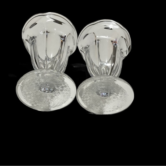 Antique LIRMARTHUR Sundae Footed Clear Fountain Pedastal Dessert Glass - Picture 7 of 7